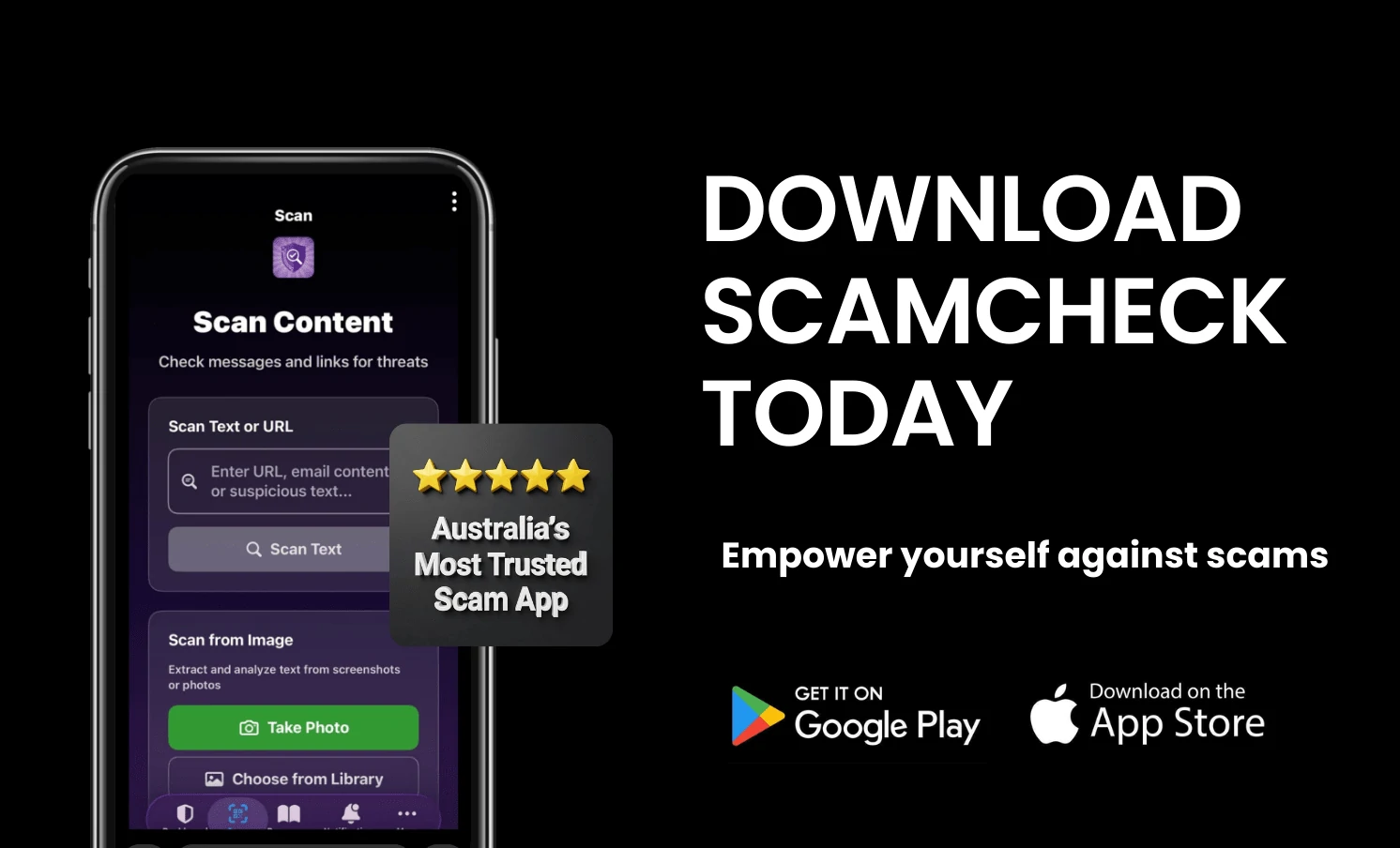 ScamCheck App on Phone